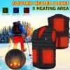 Wmen men Casual V-neck Heating Fishing Vest USB Heated Jacket with Smart Temperature Control Cotton Coat for Winter Hunting