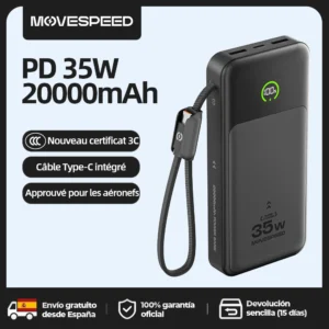 MOVESPEED P20 – batterie externe 20 000 mAh