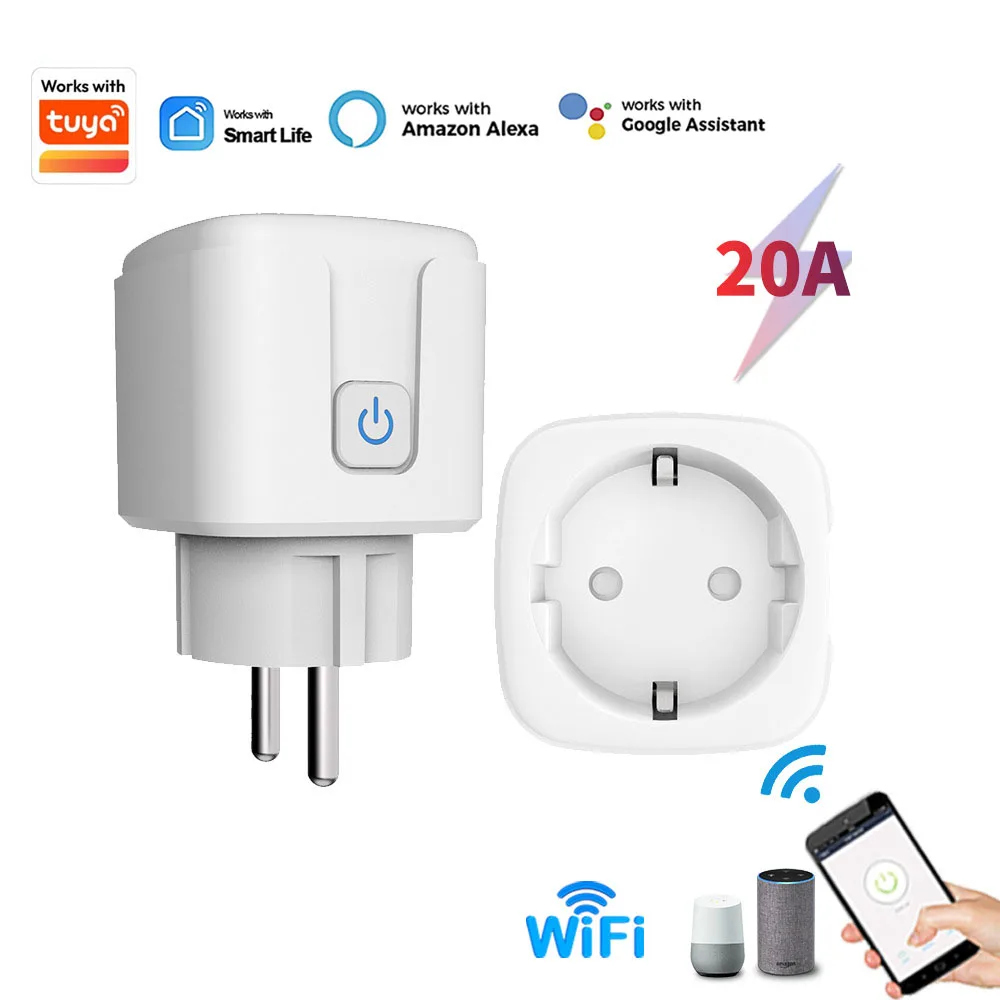Prise Tuya 16/20 A – moniteur d'énergie