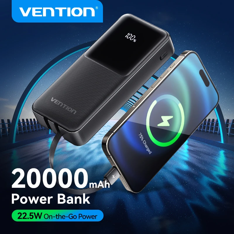 Vention – batterie externe 20 000 mAh 22,5 W