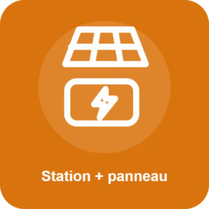 Icône d'illustration : Station + panneau