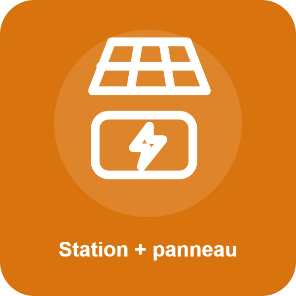 Icône d'illustration : Station + panneau